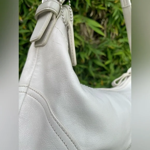 Coach Soho Large Ivory Glove Leather Hobo Shoulder Bag 9464 Y2K🔥 - Picture 8 of 15